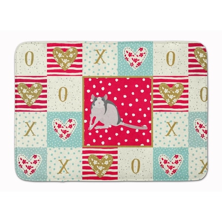 Carolines Treasures 19 x 27 in. Husky Rat Love Machine Washable Memory Foam Mat CK5461RUG